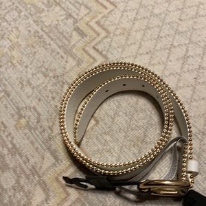 NEW FOREVER 21 WOMEN’S BELT SIZE M/L 94CM color white and gold